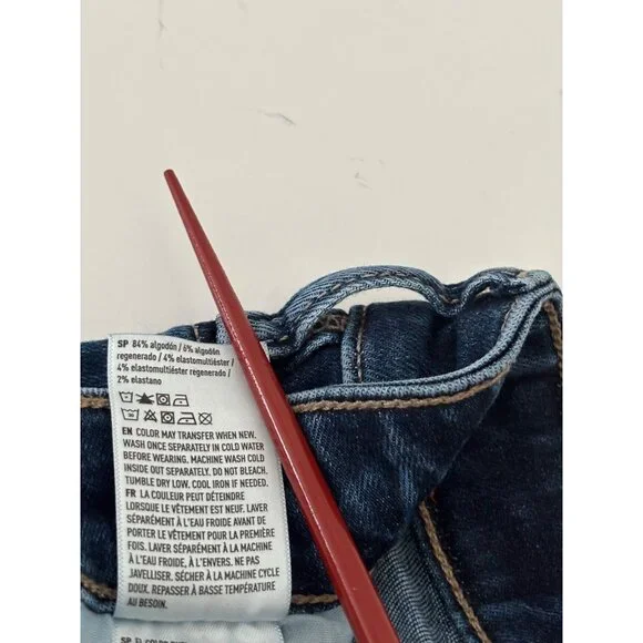 American Eagle Jean 8 High-Waisted Jegging Dark Wash Clean Girl Street Style - Picture 6 of 16